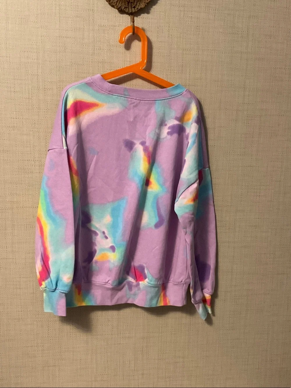 Justice Lavender Tie-Dye Graphic Pullover Sweatshirt